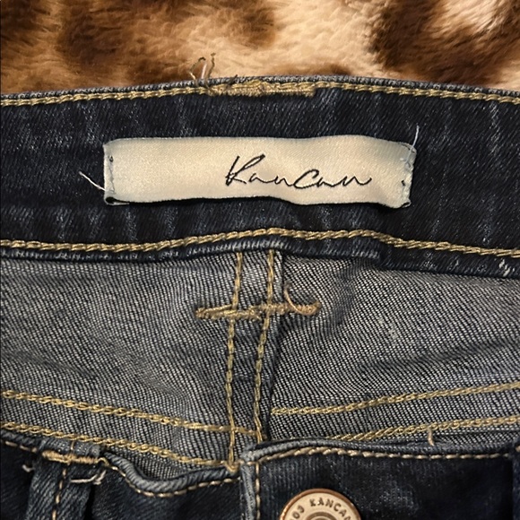 Women's Dark Blue Distressed Skinny Jeans - Picture 4 of 4